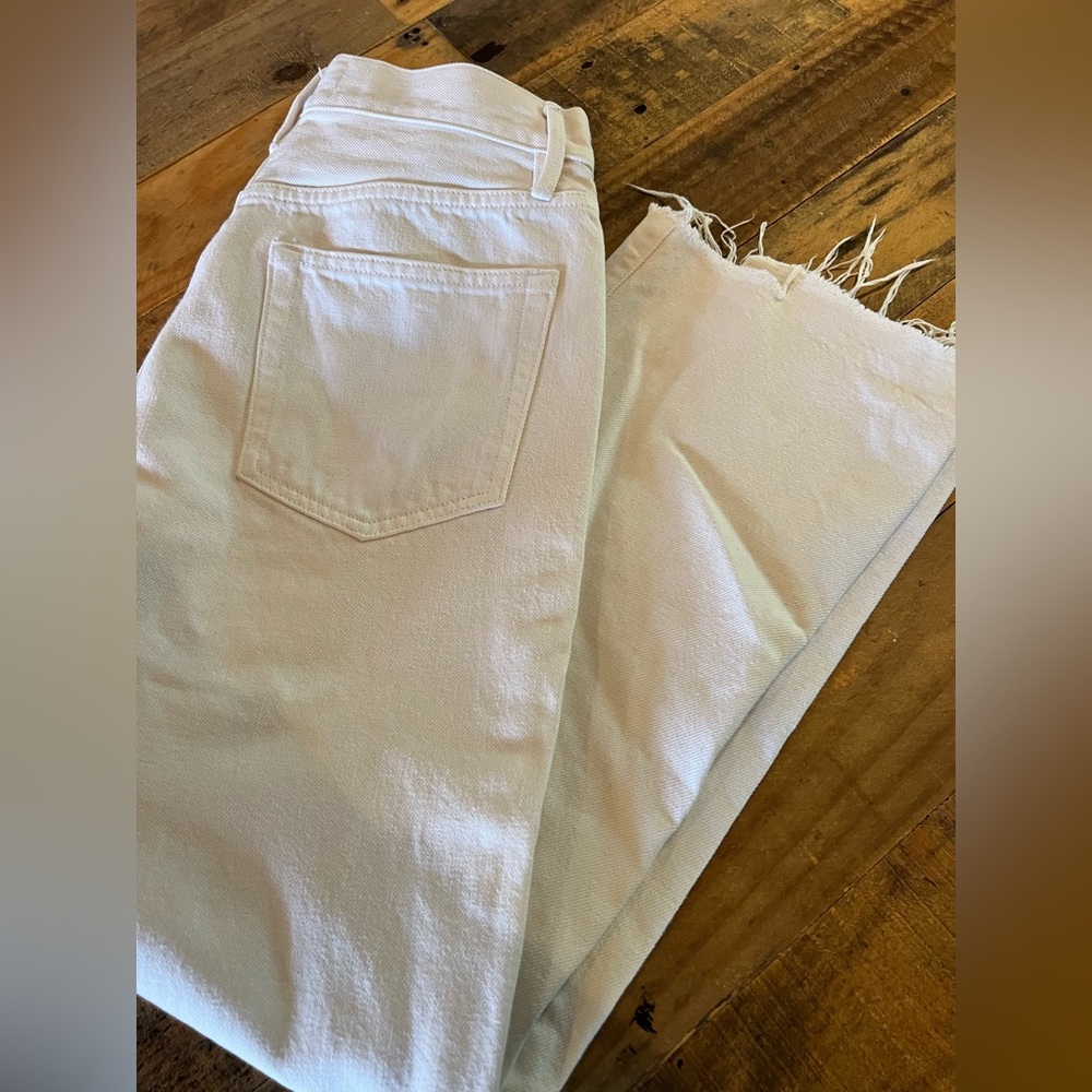 Frame Le Hollywood Crop 26 white distressed - Picture 3 of 10